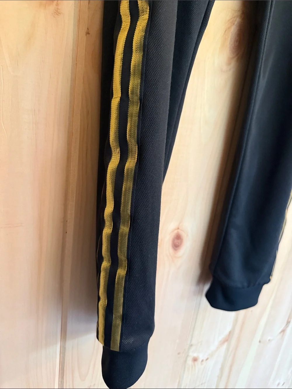 Adidas Originals SST 50th Anniversary Superstar Track Pants Metallic Gold Black